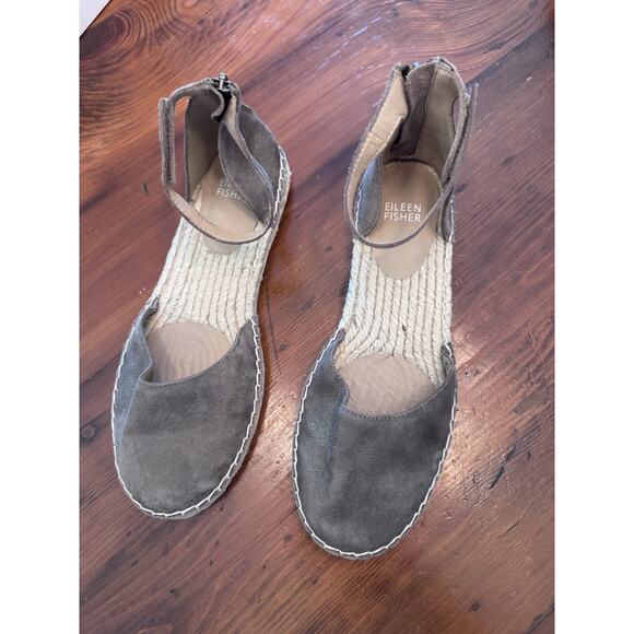 Eileen Fisher Woman's Lala Brown Metallic Espadrille Flat Sandals Sz 7 NEW - Picture 1 of 16